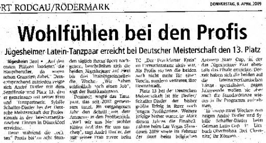 Pressebericht Offenbach Post 09.04.2009